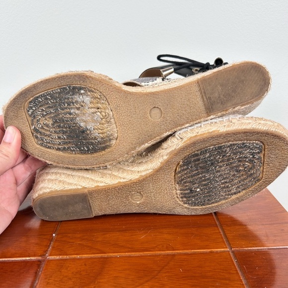 Romena Spain strappy wedges, 40, faux leather, lace back Summer Euro Beach Chic - Picture 8 of 9